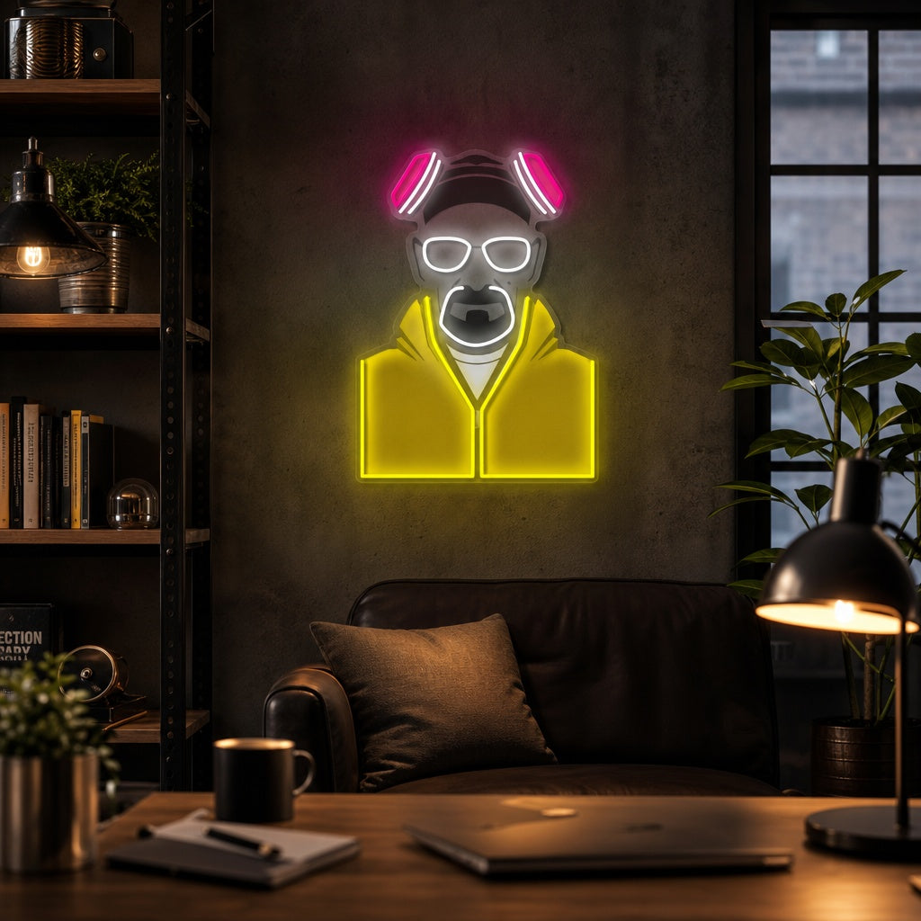 "Kemiskt geni" Neonskylt