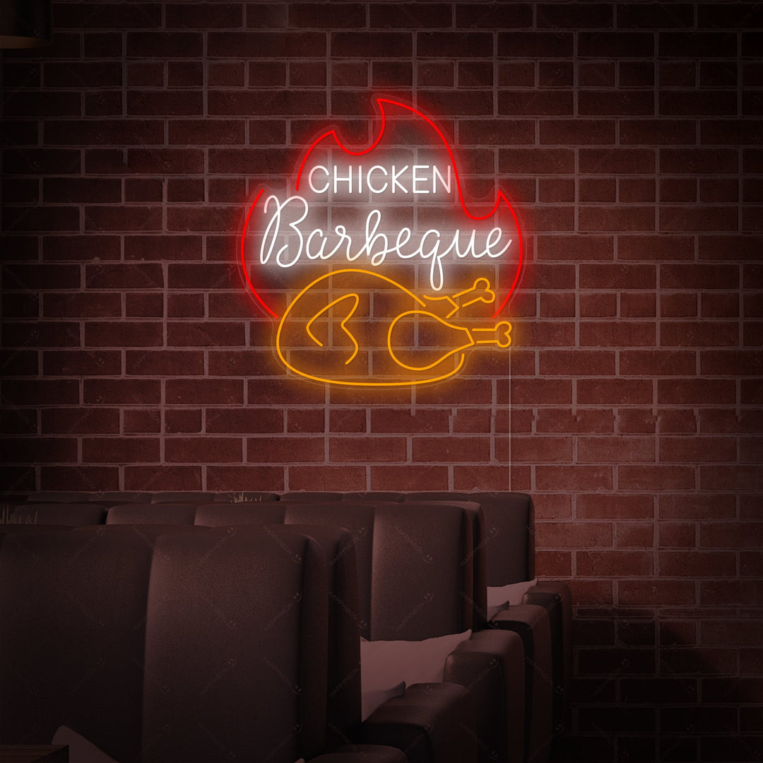 "Chicken Barbecue" Neonskylt