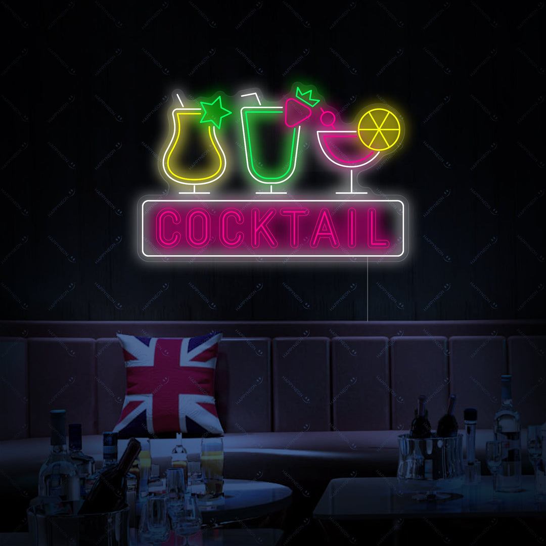 "Cocktail" Neonskylt