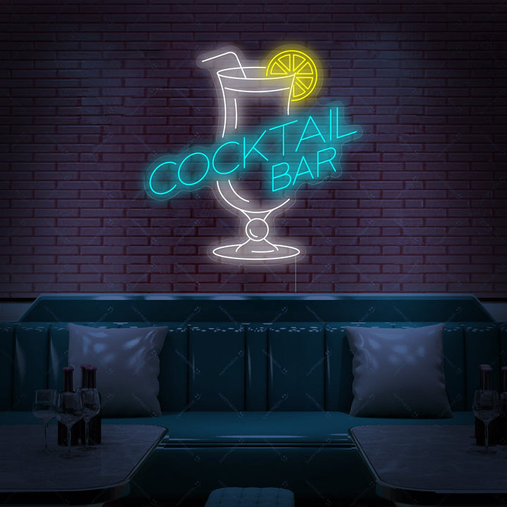 "Cocktails Bar" Neonskylt