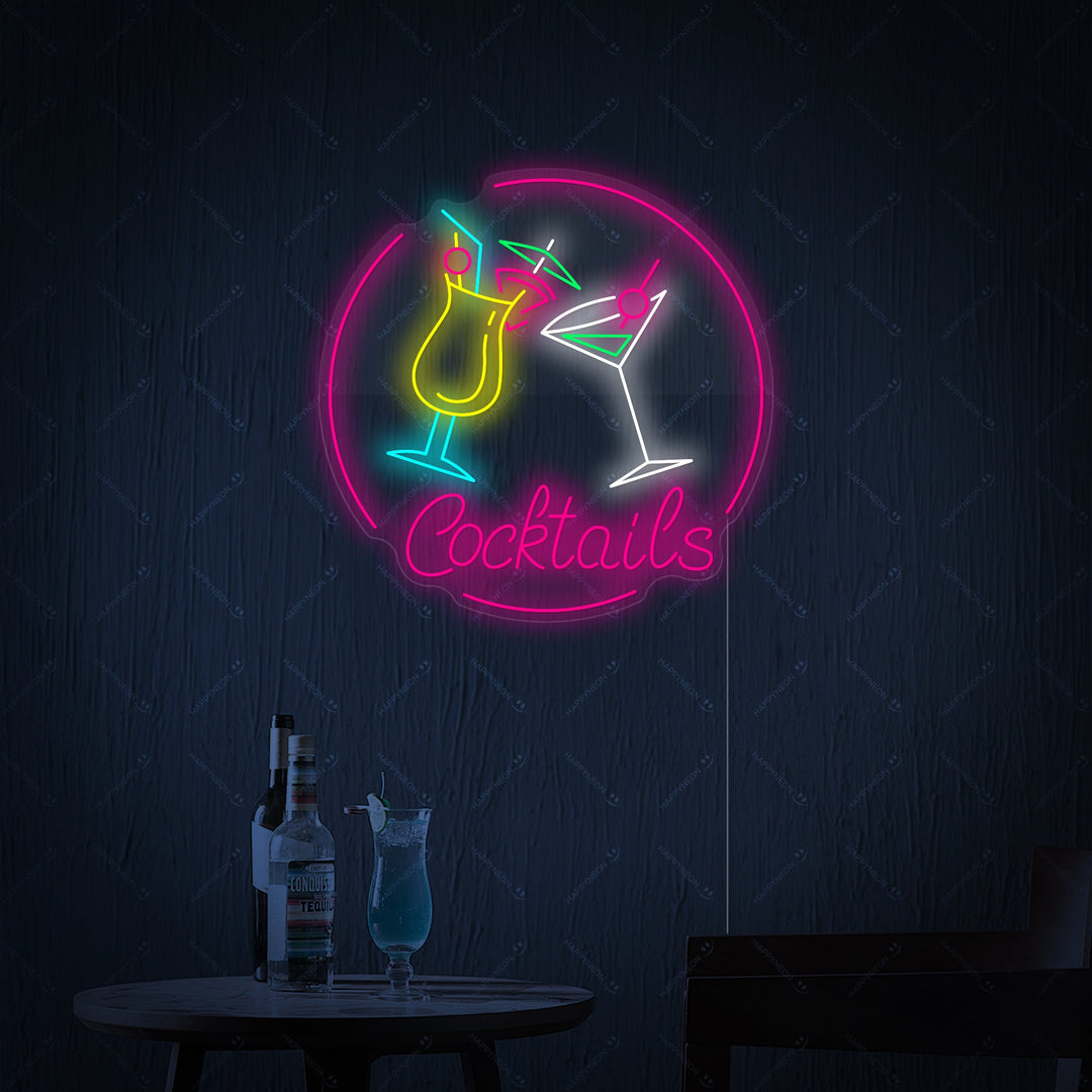 "Cocktails" Neonskylt