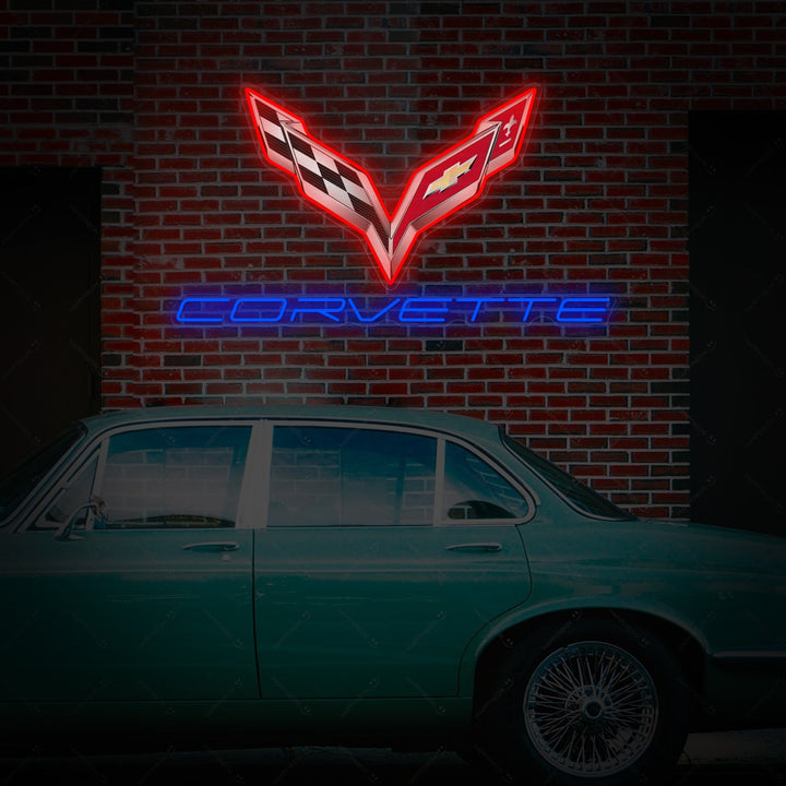 "Corvette-logotyp" Neonskylt