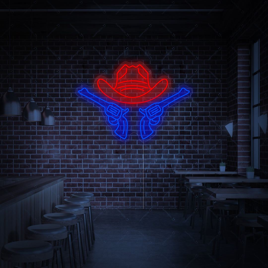 "Cowboyhatt" Neonskylt