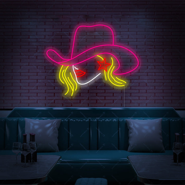 "Cowgirl" Neonskylt