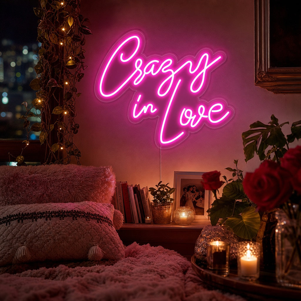 "Crazy in love neon" Neonskylt