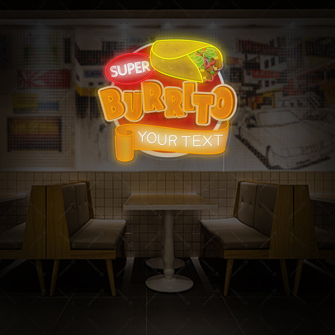 "Anpassad burrito-logotyp" Neonskylt