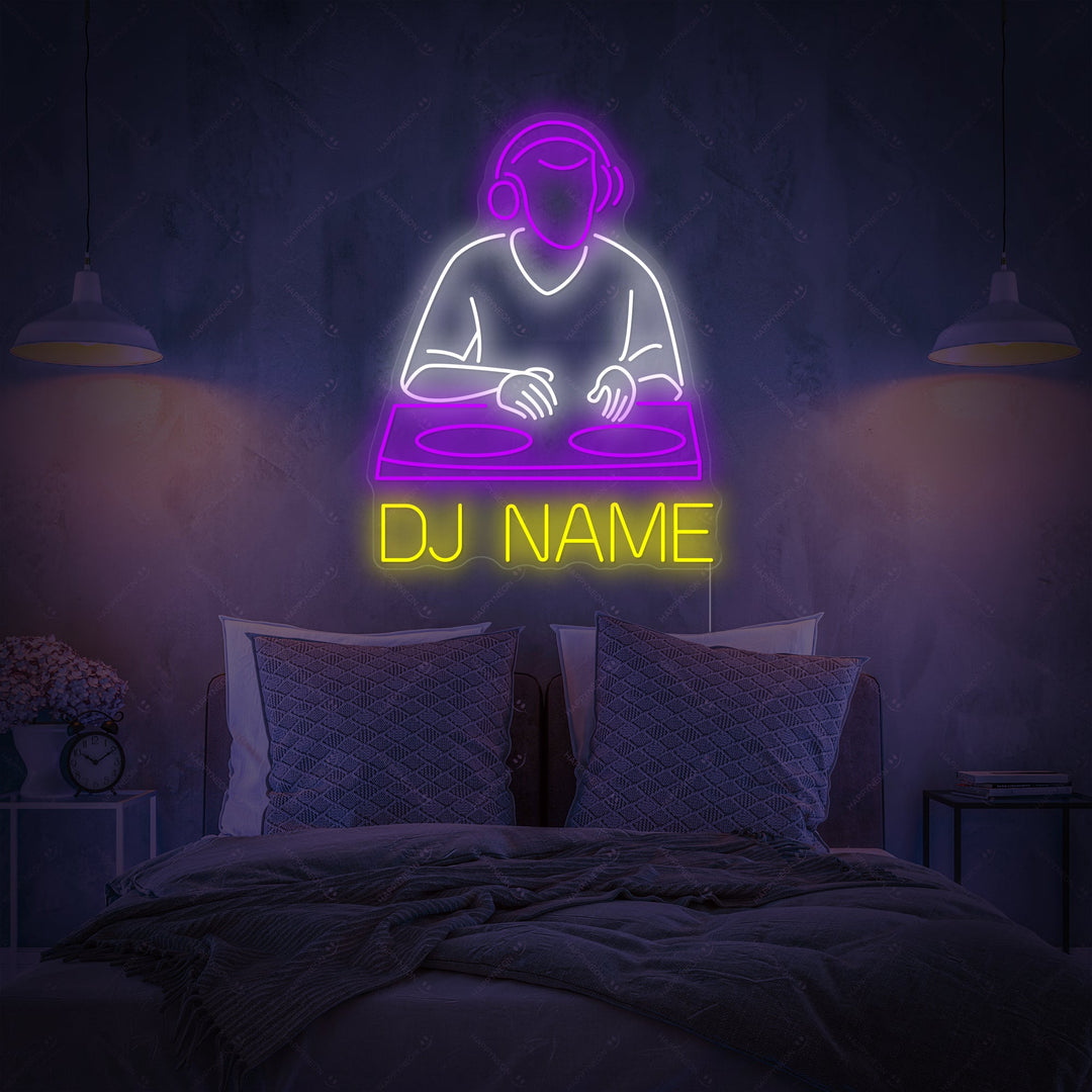 "Anpassad Dj-logotyp" Neonskylt