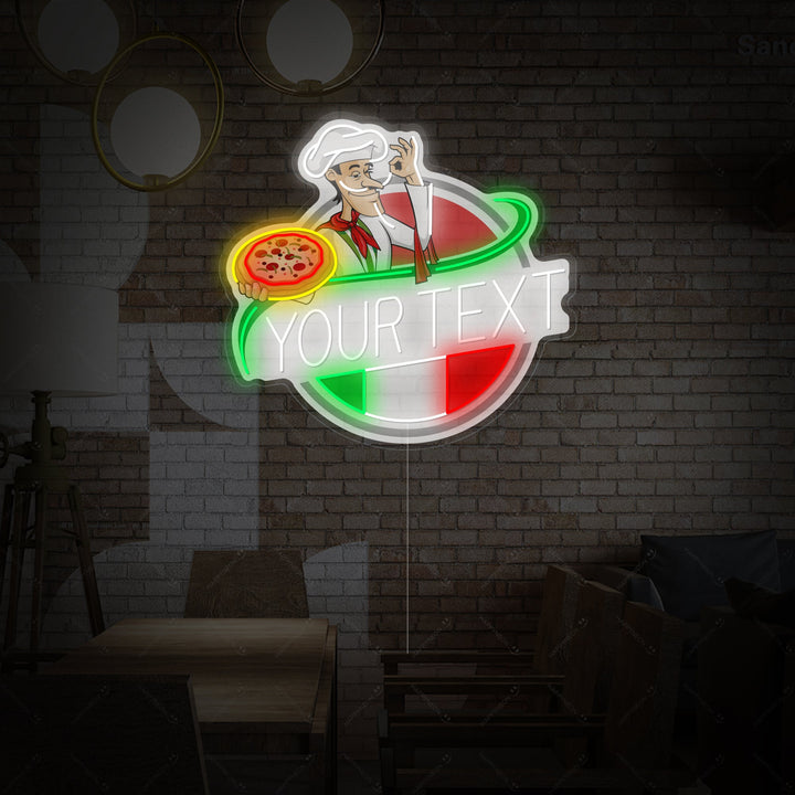 "Anpassad italiensk restauranglogotyp" Neonskylt