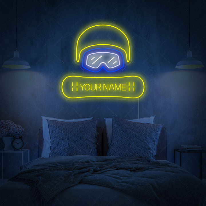 "Anpassad Snowboard" Neonskylt