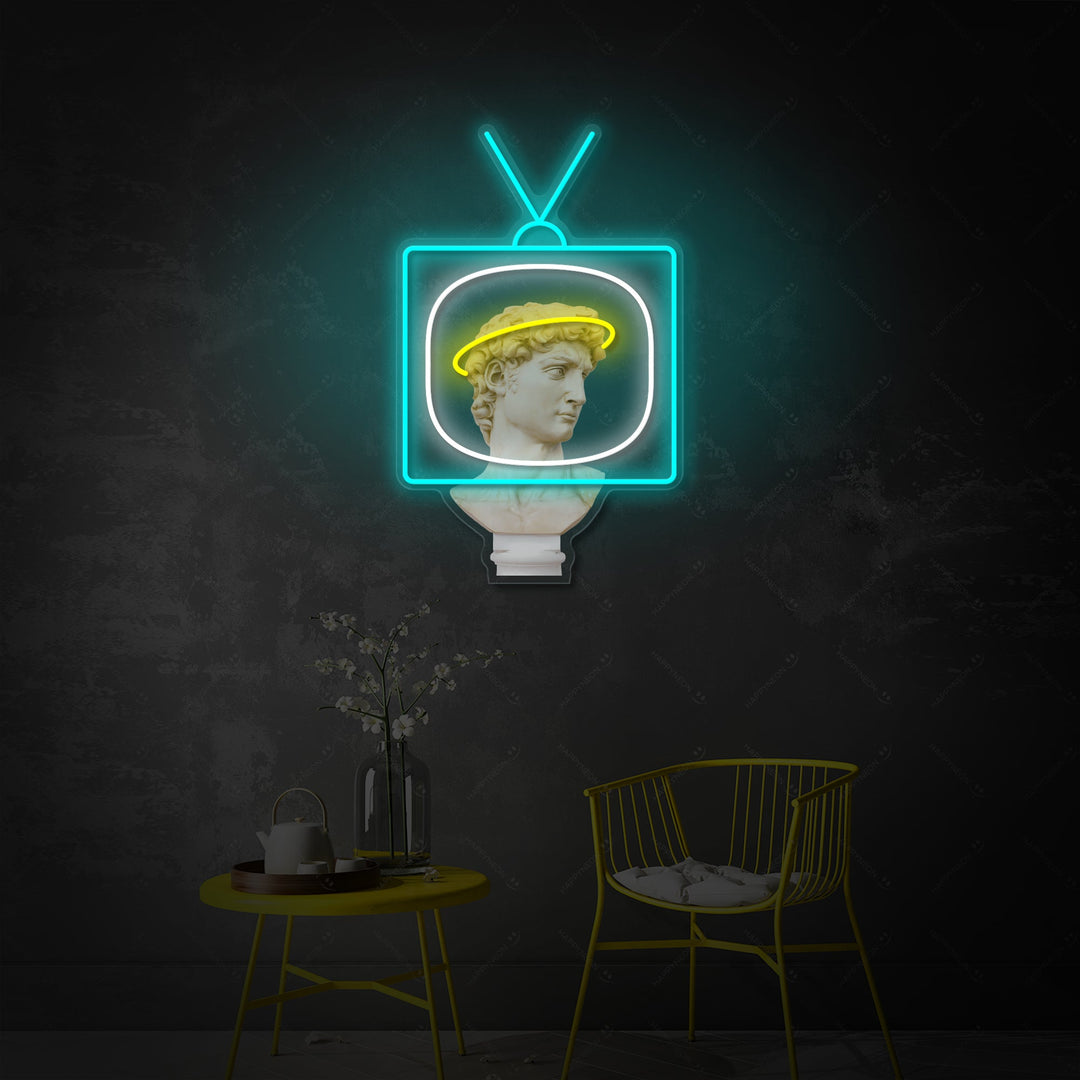 "David Broadcast" Neonskylt