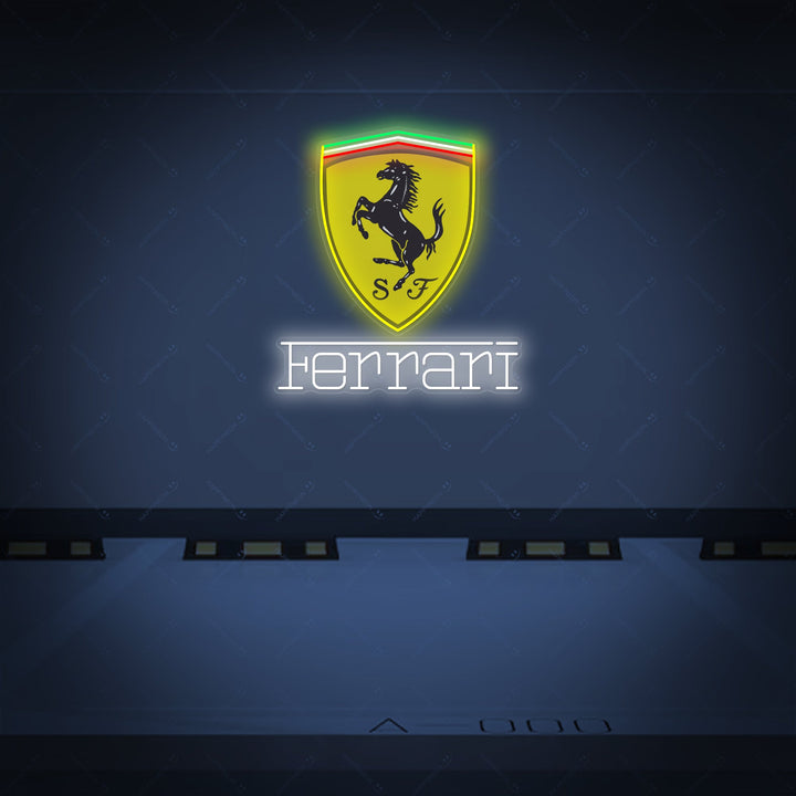 "Ferrari-logotyp" Neonskylt