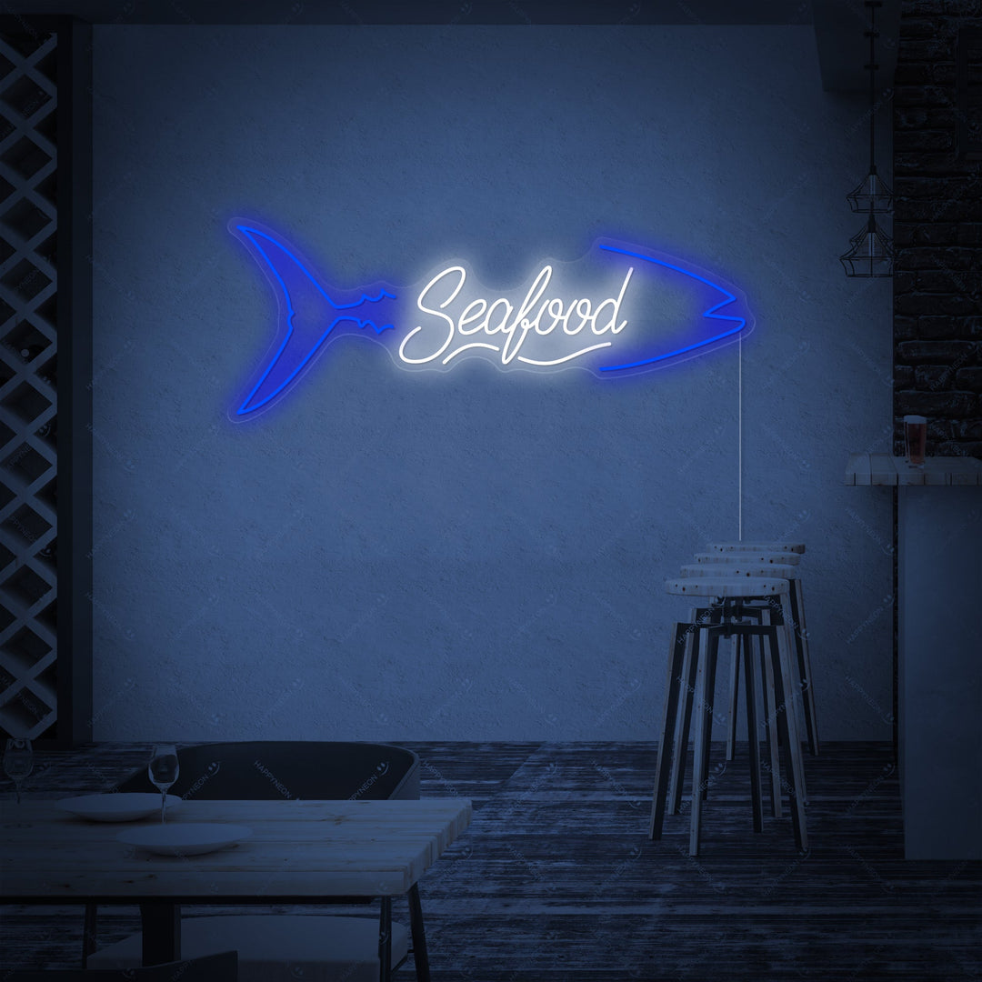 "Seafood" Neonskylt