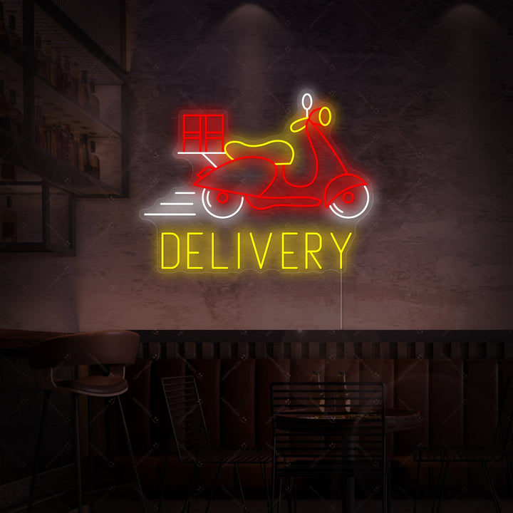"Food Delivery" Neonskylt