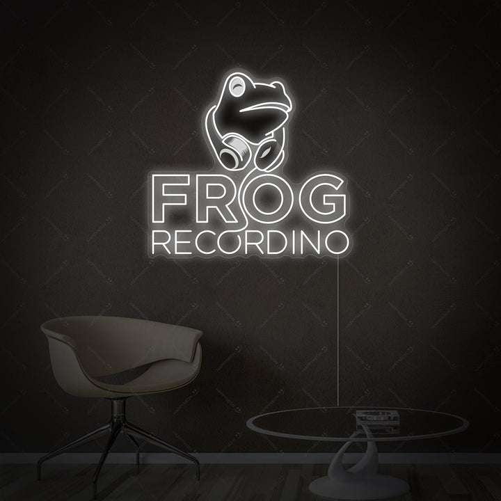 "Frog Recording" Neonskylt