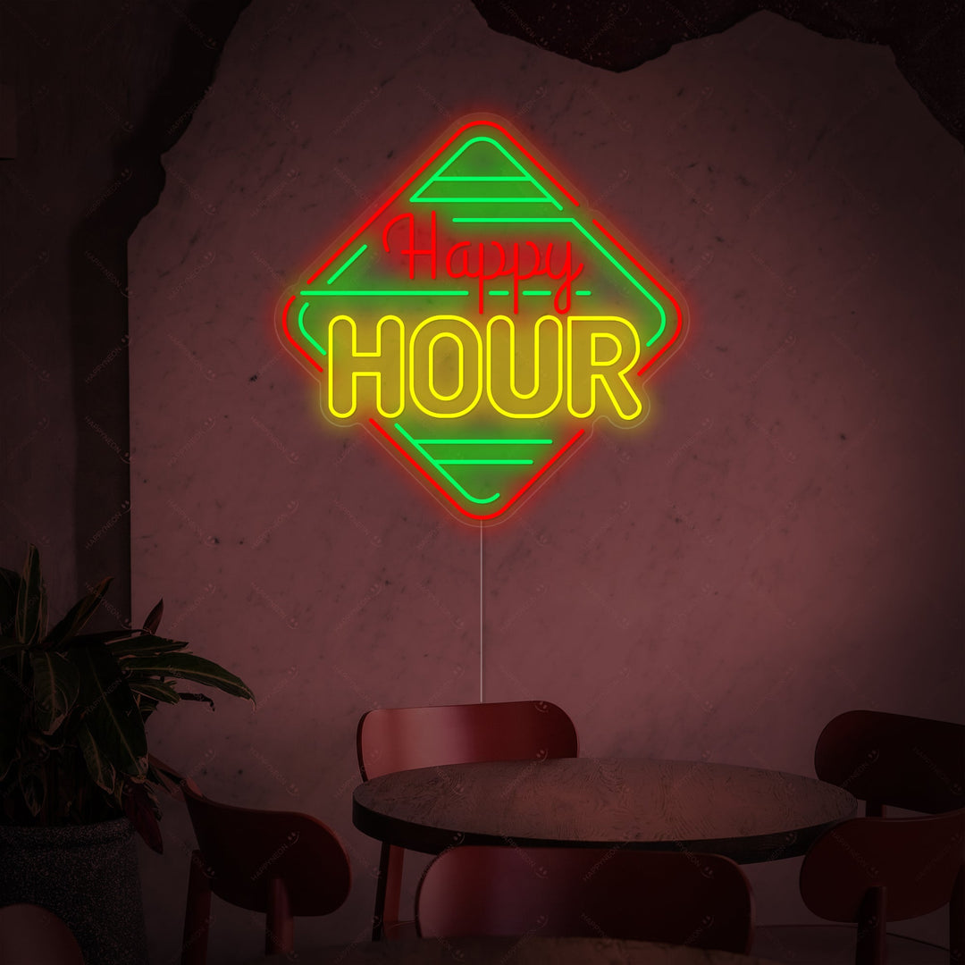 "Happy Hour" Neonskylt