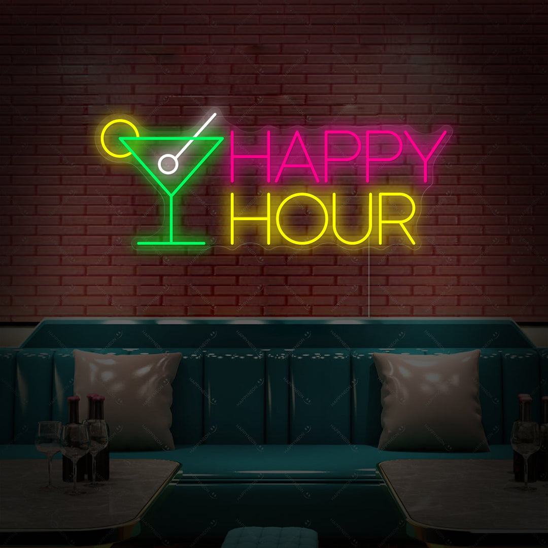 "Happy Hour" Neonskylt