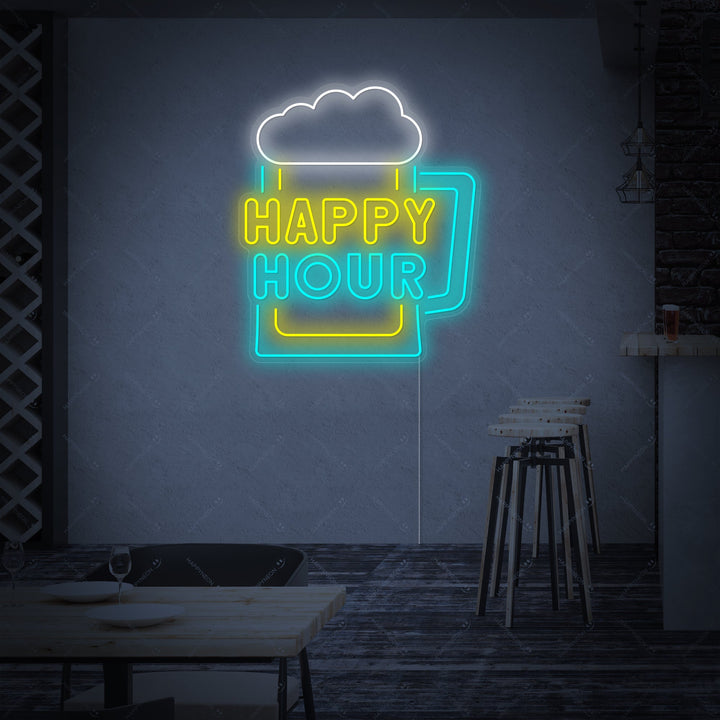 "Happy Hour" Neonskylt