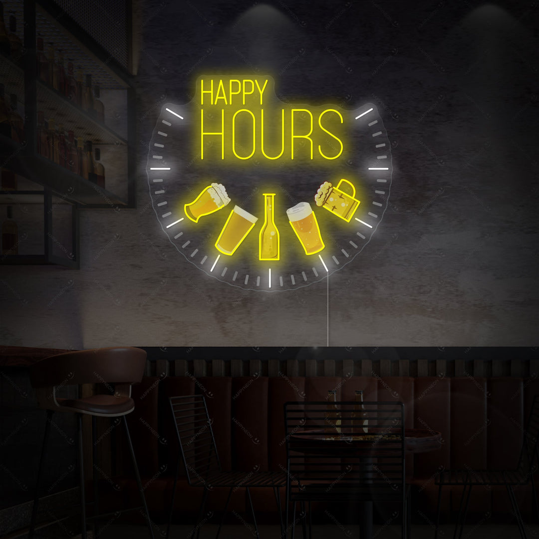 "Happy Hours" Neonskylt