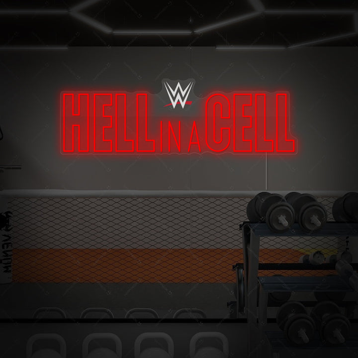 "Hell In A Cell" Neonskylt