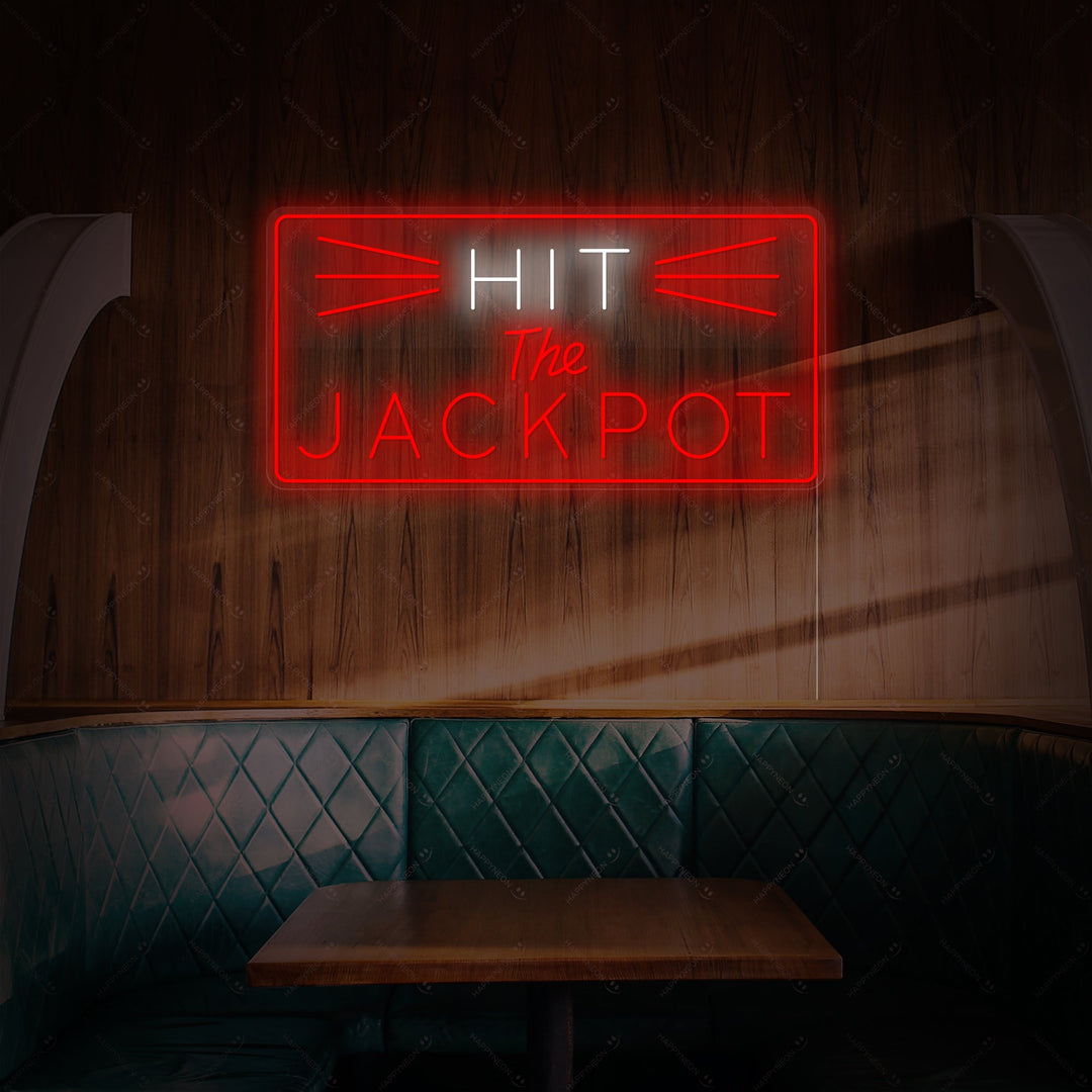 "Hit The Jackpot" Neonskylt