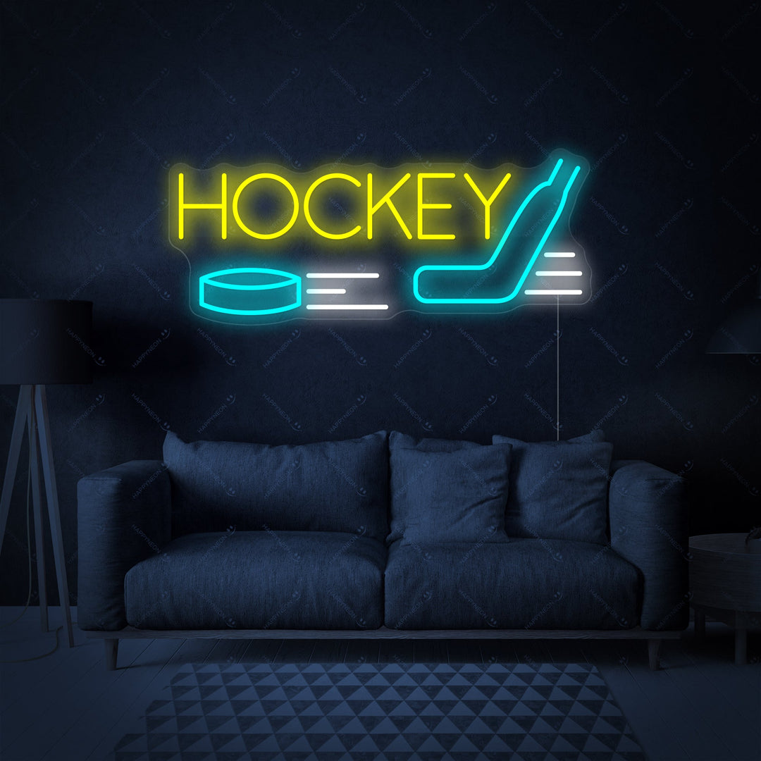 "Hockey" Neonskylt