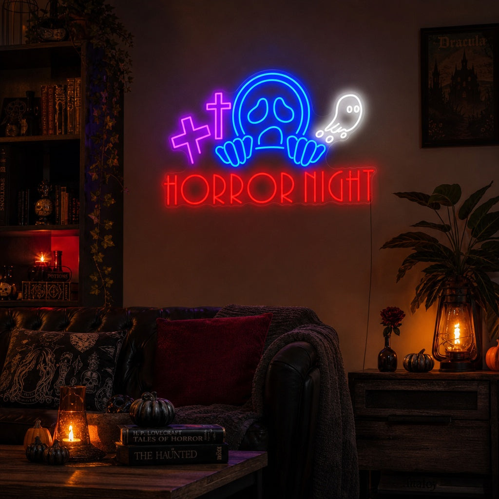 "Horror Night" Neonskylt