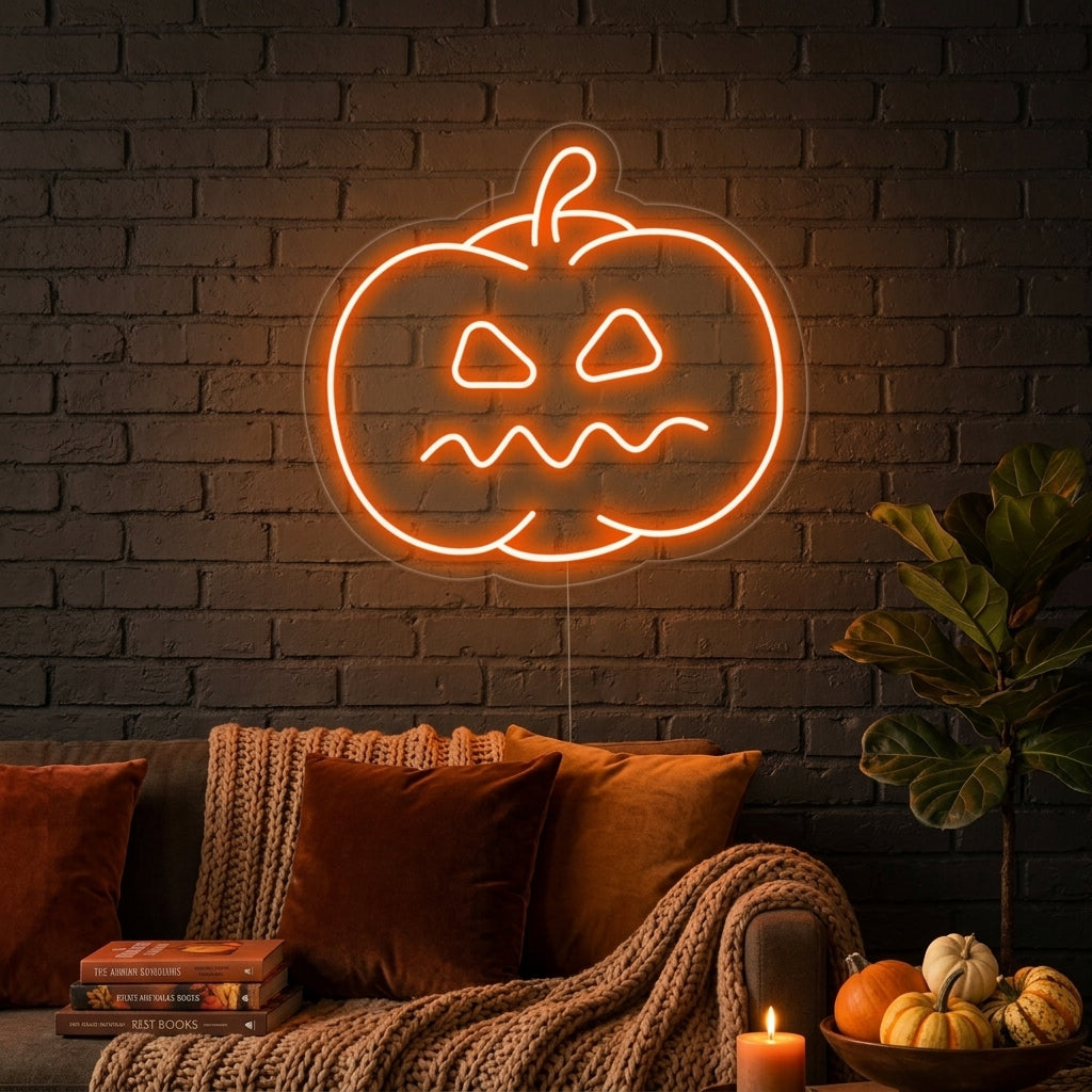 "Pumpa Halloween" Neonskylt
