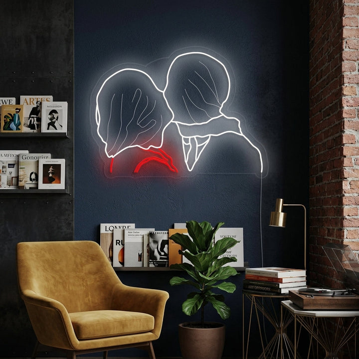 "De Älskande Rene Magritte" Neonskylt