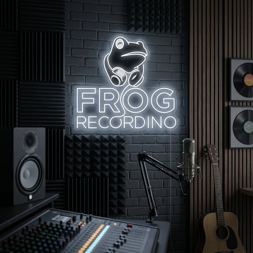"Frog Recording" Neonskylt