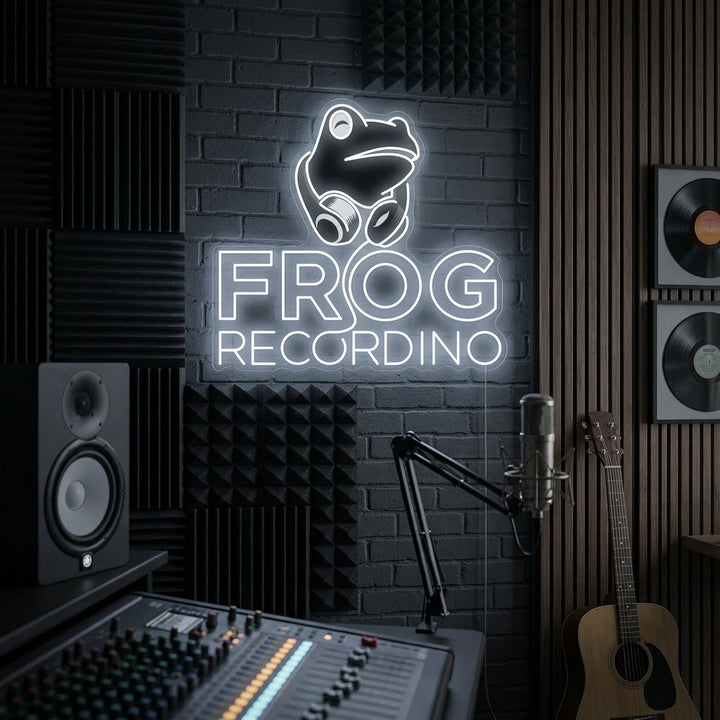 "Frog Recording" Neonskylt
