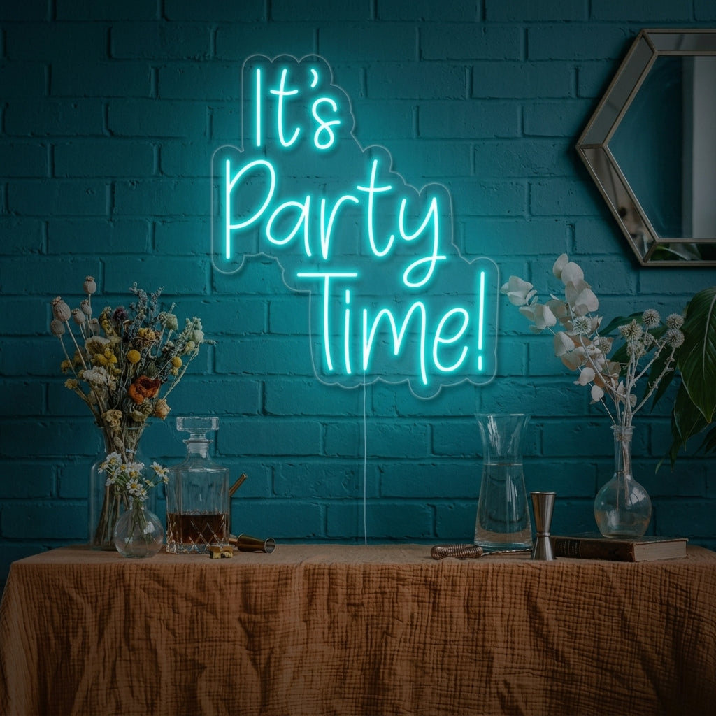 "Its Party Time" Neonskylt