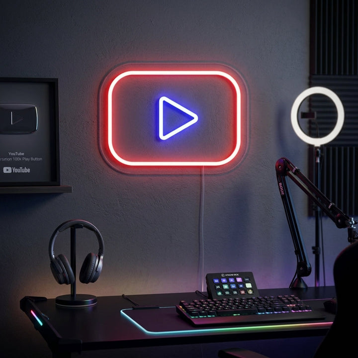 "Youtube-Logotyp" Neonskylt