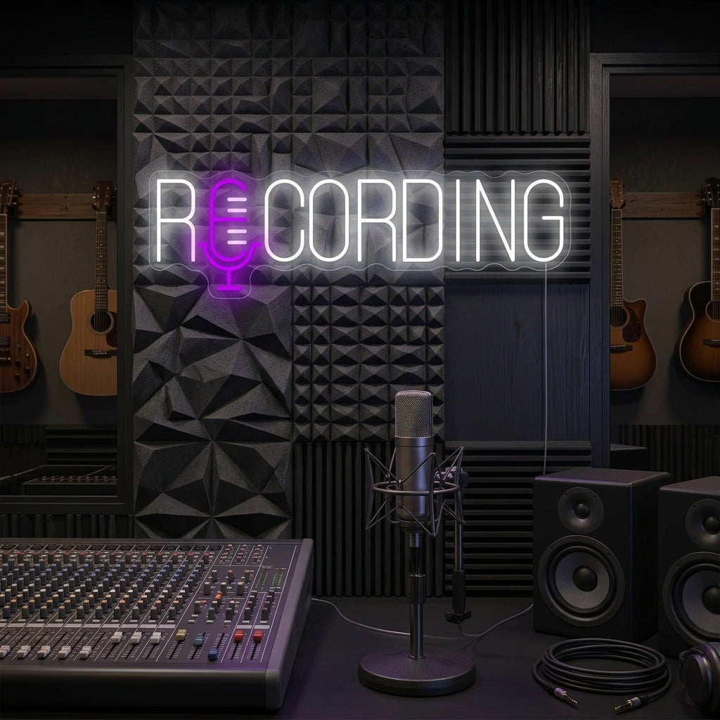 "Recording" Neonskylt