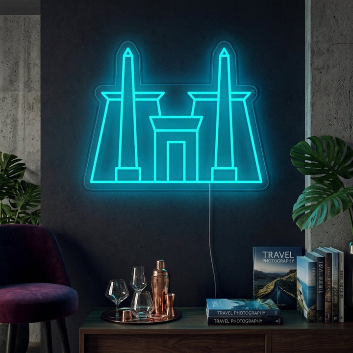 "Karnak-Templet I Egypten" Neonskylt
