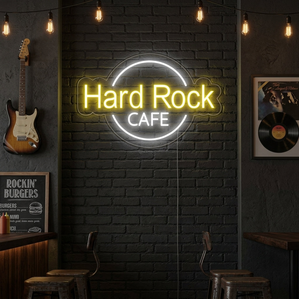"Hard Rock Cafe" Neonskylt