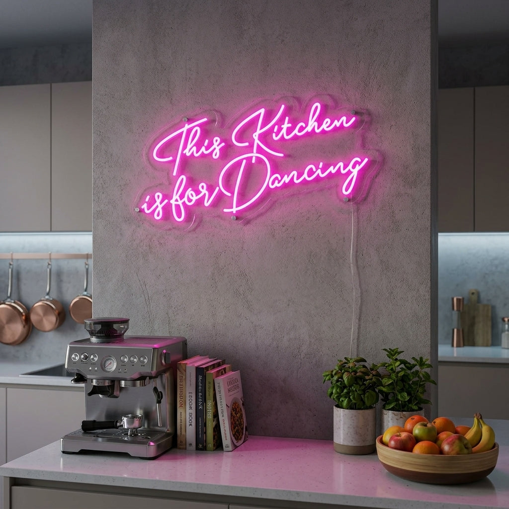 "This Kitchen is-for Dancing" Neonskylt