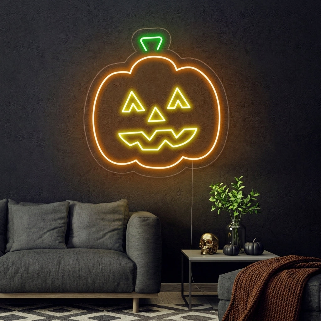 "Halloweenpumpa" Neonskylt