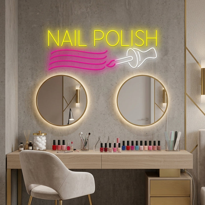 "Nail Polish" Neonskylt