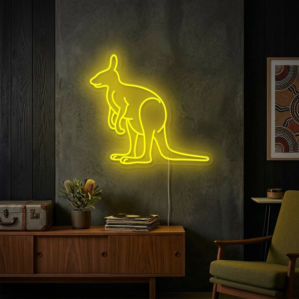 "Australia Känguru" Neonskylt