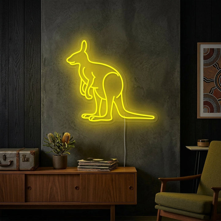 "Australia Känguru" Neonskylt
