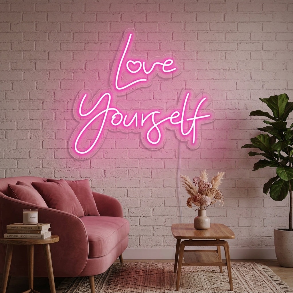 "Love Yourself" Neonskylt