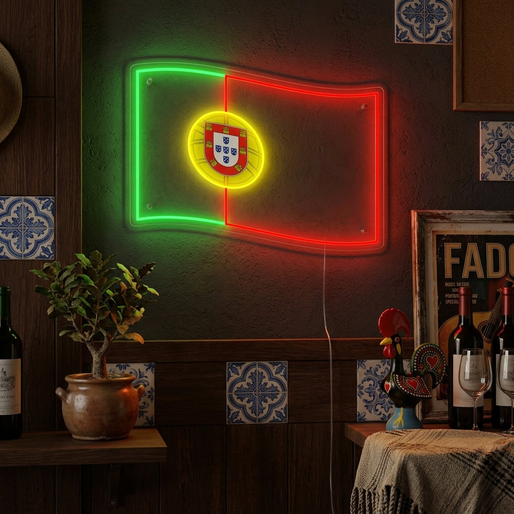 "Portugals Flagga" Neonskylt