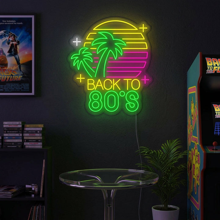 "Back To 80s" Neonskylt