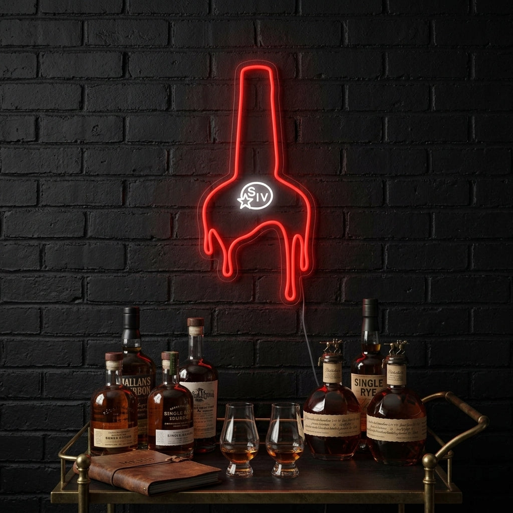 "Makers Whisky Bar" Neonskylt