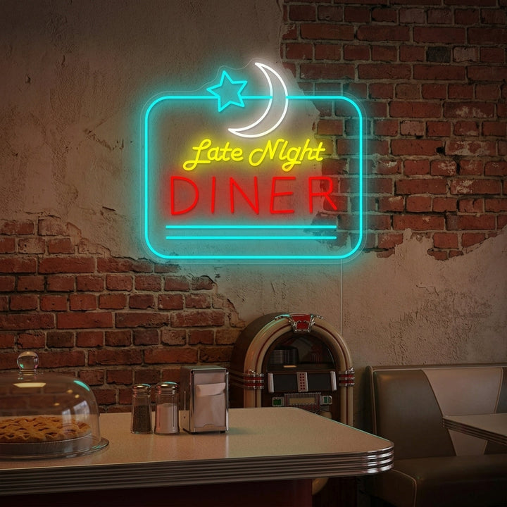"Late Night Diner" Neonskylt
