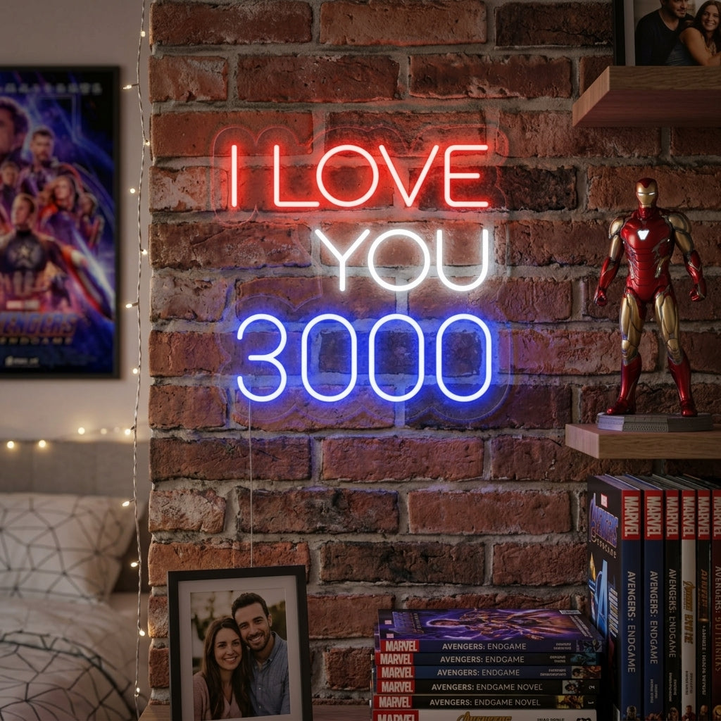 "I Love You 3000" Neonskylt