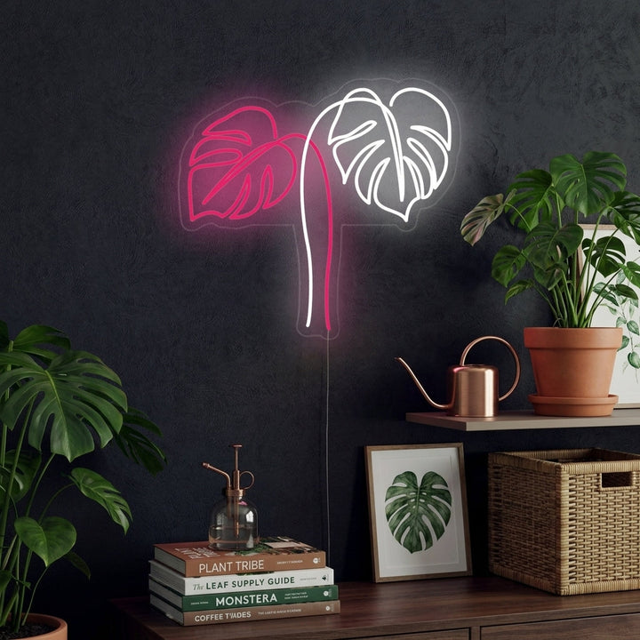 "Monstera Blad" Neonskylt