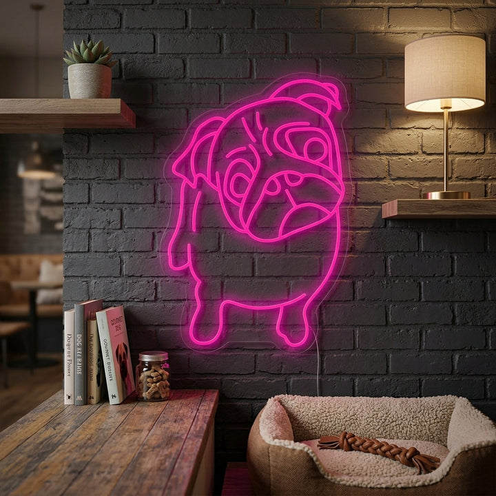 "Söt Mops" Neonskylt