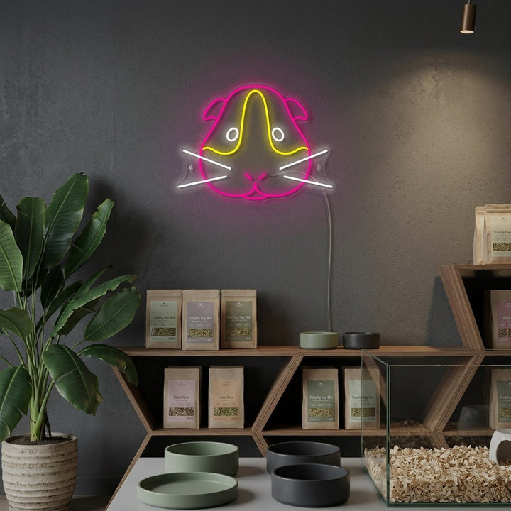 "Marsvin" Neonskylt