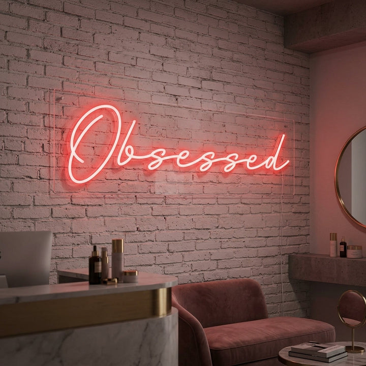 "Obsessed" Neonskylt
